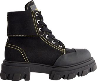 Ganni Black Lace-up Boots