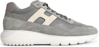 Hogan interactive 3 Grey Suede Blend Sneakers