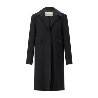 Valentino Single-breasted wollen jas - Dames - Mantels - Zwart - Maat: M Wol