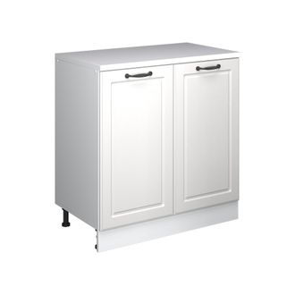 Vicco Armario De Cocina Para Techo Inclinado R-line, Blanco Casa De Campo, 80 Cm Sin Inclinaci&oacute;n Con 2 Puertas, Vicco