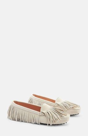 Scarosso Maya Driving Shoes in Cream - Suede at Nordstrom, Size 37.5