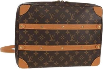 Louis Vuitton Pre-owned Cross Body Bags, male, Brown, Size: ONE SIZE Pre-owned Vintage Canvas Crossbody Bag