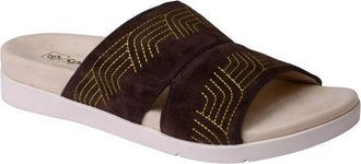 Spenco Twilight Ellie Sandals Womens US Brown Leather Open Toe Slide GAL685