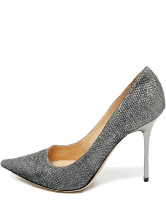 Jimmy Choo London glitter pointed-toe pumps - Silver