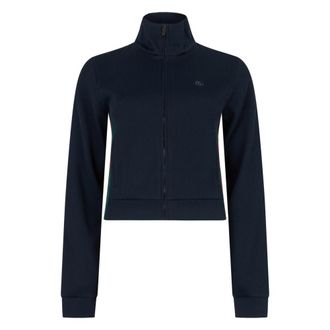 Gucci Sudadera con cremallera en punto de algod&oacute;n acanalado con Web - Sweatshirts & Hoodies - Mujer - Azul - M