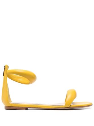 Gianvito Rossi padded leather sandals - women - Leather/Leather/Leather - 37.5 - Yellow