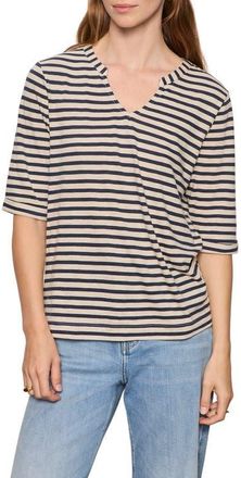 Sanctuary Dolce Notch T-Shirt in Navy Blue/dark Opal White at Nordstrom, Size X-Small