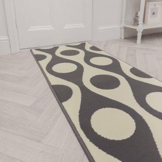 Runrug Hallway Carpet Runner Rug - Soft & Comfy, 9mm - Pop in Cream | Size: 60 cm x 420 cm