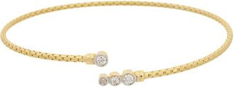 Meshmerise 18K Plated 0.12 Ct. Tw. Diamond Bangle Bracelet