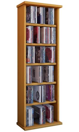 ebuy24 Ebuy24 - Estante De Cd Vcm Madera Estante De Cd Con Espacio Para 150 Cd O 65 Dvd O 36 V&iacute;deos Dimensiones: Al. 92 X An. 31 X T. 18 Cm Estante De Dvd El