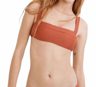 JADE Swim Womens Coast Bikini Top In Dulce Sheen