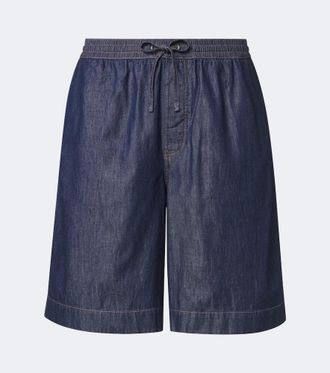 Loewe Anagram cotton chambray shorts