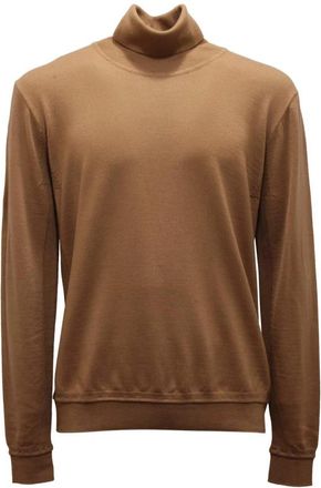 Herno Turtleneck Trui van Zuiver Wol - Heren - Coltruien - Bruin - XL - Wol - Truien & Vesten