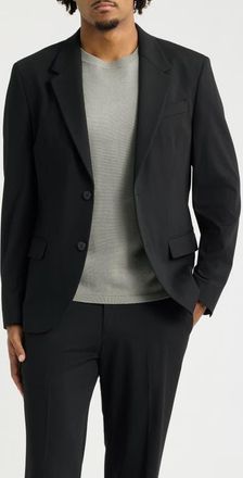 Open Edit Slim Fit Wool Blend Sport Coat in Black at Nordstrom, Size 46