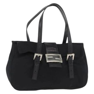 Fendi Pre-owned Vintage Handtas - Dames - Pre-owned - Zwart - Maat: ONE Size Leer