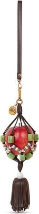 Etro apple-tassel leather charm - women - Leather - One Size - Brown