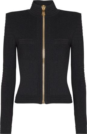 Balmain Gebreid Vest - Dames - Vesten - Zwart - L - Polyester - Truien & Vesten