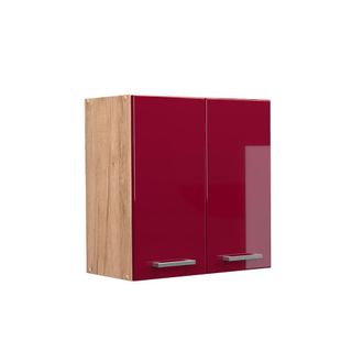 Vicco Armario Colgante R-line, Rojo Burdeos Alto Brillo, 60 Cm, Vicco