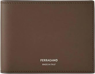 Ferragamo Portafoglio bi-fold in pelle - Marrone