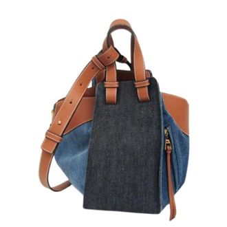 Loewe Pre-owned Hammock Small Handbag - Dames - Pre-owned - Blauw - Maat: ONE Size Leer