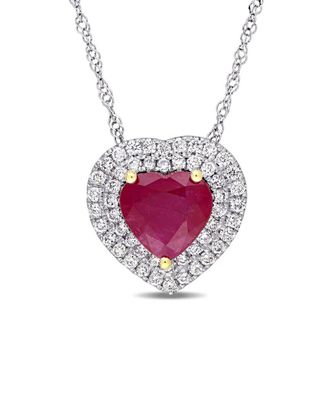 Rina Limor 14K 1.69 Ct. Tw. Diamond & Ruby Necklace