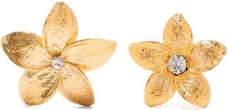 Forte_Forte Flower-shaped Crystal Earrings