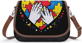 Generic Awareness Hands Heart Crossbody Bags for Women Shoulder Messenger Bag Purse Handbags