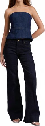 Rag & Bone Isabella Strapless Top In Blue