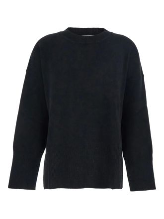 Mauro Grifoni ribbed crew-neck sweater - women - Cotton - 38 - Black