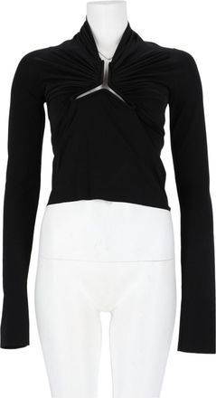 Rick Owens Allanah Twisted Front Detail Nylon-Blend Top
