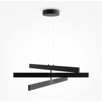 Maytoni Origami Moderna L&aacute;mpara De Techo Colgante Led Integrada De 3 Luces Negra 4000k - Maytoni