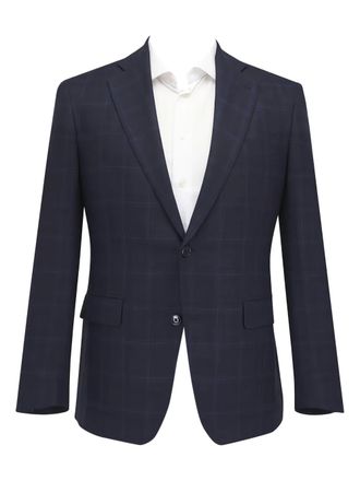 Atelier Munro check-pattern blazer - men - Silk/Wool - 38 - Blue
