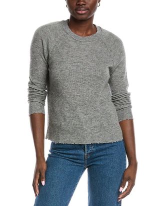 Autumn Cashmere Raw Edge Cashmere & Silk-Blend Sweater