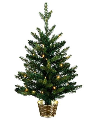 Nearly Natural 2Ft. Pre-Lit Artificial Classic Christmas Tree