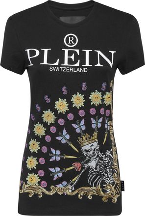 Philipp Plein T-shirt Sexy Pure Skeleton tattoo with Crystals
