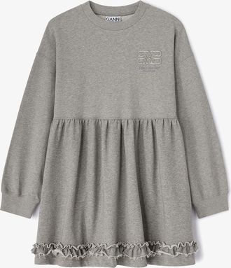 Ganni Grey Dress in Isoli - Size XL Organic Cotton