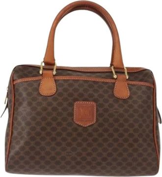 Celine Pre-owned Handbags, female, Brown, Size: ONE SIZE Pre-owned Vintage Canvas Handbag
