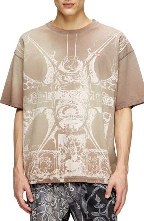 Diesel T-Boxt-T13 Bleach Print T-Shirt in Brown at Nordstrom, Size X-Large