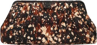 Kazar Pochette van haar-op leer met abstracte print - Dames - Clutches - Veelkleurig - ONE Size - Leer - Tassen