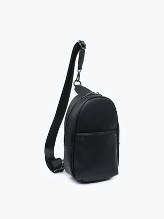 Jen & Co. Womens Pamela Double Zip Sling Bag In Black