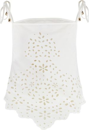 Self Portrait Womens Cotton Top White Vests & Tank Tops
