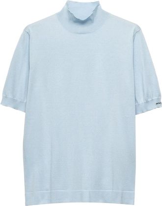 Prada Ribbed Turtleneck T-shirt