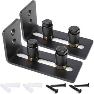 OEM Juego De 2 Rodillos Gu&iacute;a Ajustables Para La Parte Inferior De Puertas Correderas - Negro - S&uacute;per Suaves Y Silenciosos - F&aacute;cil Instalaci&oacute;n (2 Rodillos)