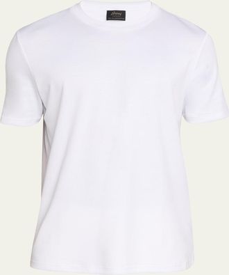 Brioni Mens Sea Island Cotton Crewneck T-Shirt