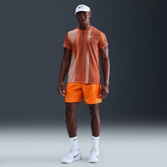 Nike Mens Court Victory Dri-FIT 7 Tennis Shorts in Orange | HM6514-873