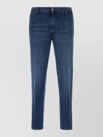 Pantaloni Torino straight leg denim trousers front and back pockets