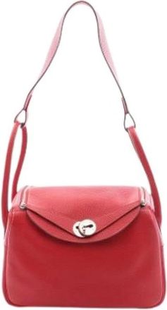 Herm&egrave;s Pre-owned Vintage Shoulder Bag - Dames - Vintage Schoudertas - Rood - ONE Size - Leer - Vintage