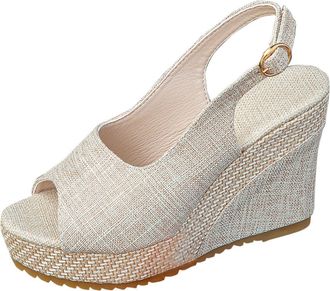 Generic Orthopedic Sandals Women UK, Ladies Walking Sandals Comfortable Open Toe Wedge Sandal Holiday Beach Wedges Shoes Fashion Summer Shoes Slingback Weddin