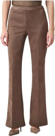 Joseph Ribkoff High-waisted Suede Broeken - Dames - Wijde Broeken - Bruin - 2XL - Polyester - Broeken