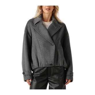 Arma Jassen, Dames, Grijs, M, Wol, Grijze Wollen Jas Silas